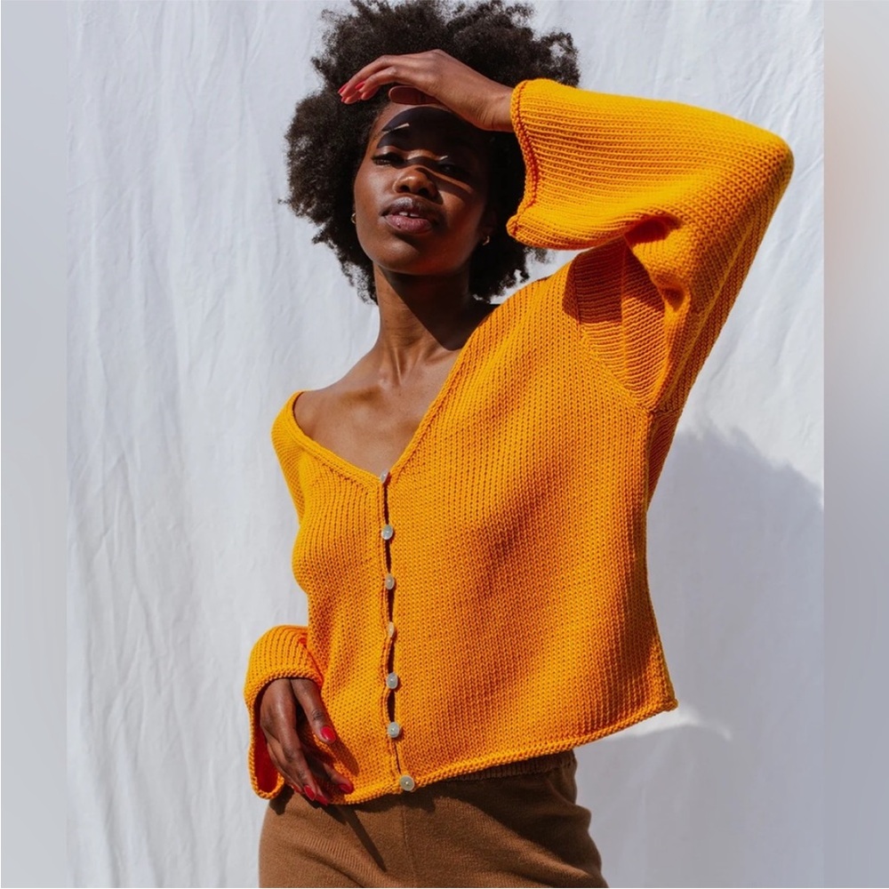 Jaggery London Paola sweater in kumquat